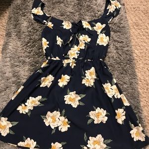 Navy Flower Dress
